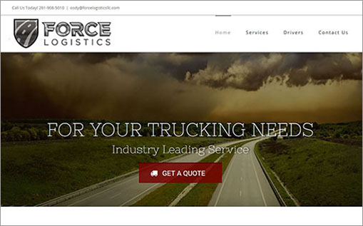 Force Logistics Trucking website